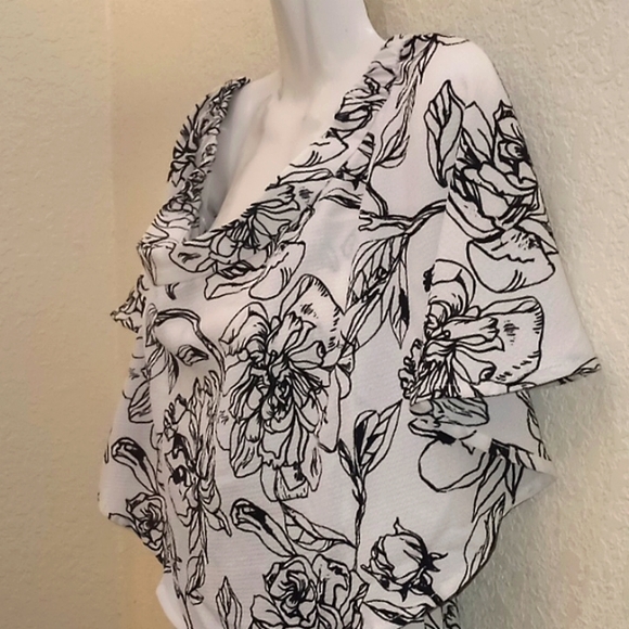ASHRO Ruffled Floral Blouse - Picture 2 of 15
